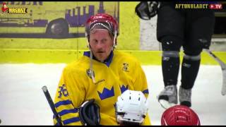 Peter Forsberg gets in disguise and fools Swedish veteran mens team [upl. by Aicylla]