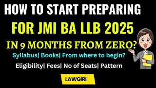 JMI BA LLB Entrance Exam 2025 Preparation Strategy from Zero Syllabus Jamia Law Important Topics [upl. by Aluk]