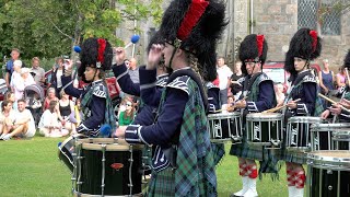 Ballater Pipe Band playing an Farewell to Gibraltar for Beating Retreat after 2023 Highland Games [upl. by Vernier]