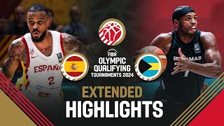 Final Spain 🇪🇸 vs Bahamas 🇧🇸  Extended Highlights  FIBA OQT 2024 Spain [upl. by Frissell]