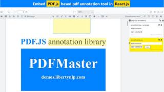 How to add PDF viewing and eidting in ReactApp with javascript based on PDFjspdfjs annotation [upl. by Eronel210]