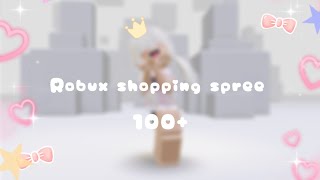 100 robux shopping spree [upl. by Aneehs896]