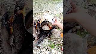 The best and most delicious barley soup by the river🍜cooking in naturesoup barely soup [upl. by Nnyleuqaj]