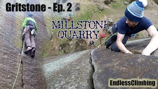 Ep2  Gritstone  Millstone Quarry  Crack Climbing [upl. by Teemus]