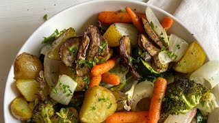 Easiest Oven Roasted Vegetables — No Mess or cleanup [upl. by Losyram]