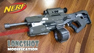 NERF LONGSHOT MOD w awesome laser pointer [upl. by Apfel]