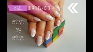 French manicure hybrydowy  krok po kroku  tutorial hybrid nails eleganckie [upl. by Lena709]