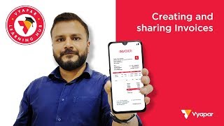 How to create and share sale invoices in Vyapar app [upl. by Svirad253]