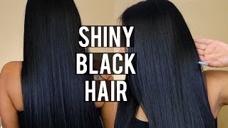 Dying My Natural Hair Jet Black at Home  Ginger to Black 2022 [upl. by Nimajneb]