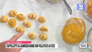 Cappelletti al gambero rosso con vellutata di ceci  Maialino da latte con crema di zucca gialla [upl. by Roskes]