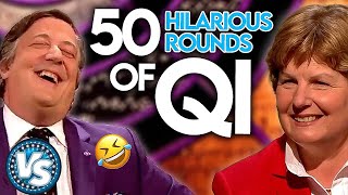 50 HILARIOUS Rounds Of QI With Stephen Fry and Sandi Toksvig [upl. by Shreve55]