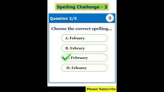 Spelling Challenge 3 [upl. by Grous]