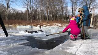 Ice Harvesting in Tobyhanna [upl. by Kitarp]