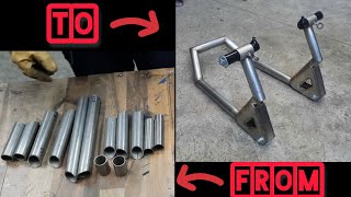 Homemade Paddock Stand  Motorcycle Stand [upl. by Dynah]