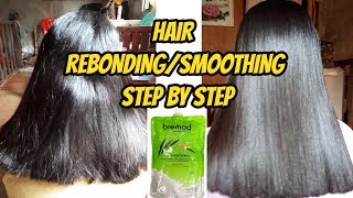 HAIR REBONDINGSMOOTHING Step by Step Easy to Learn 2 [upl. by Enhpad]