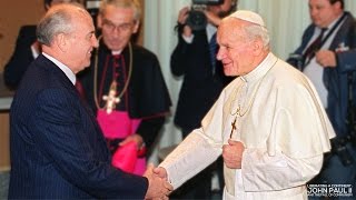 Liberating a Continent  Pope John Paul II and Mikhail Gorbachev of the USSR [upl. by Einobe]