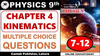 MCQs  Chapter 4  Kinematics  9th Physics  Cantab Publisher Lahore  FBISE JamalPhysicist [upl. by Venu]