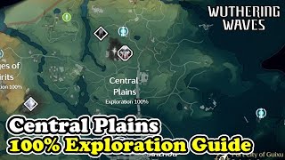 Central Plains 100 Exploration Guide Wuthering Waves Central Plains All Chests amp Collectibles [upl. by Trebleht]