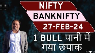 Nifty Prediction and Bank Nifty Analysis for Tuesday  27 February 24  Bank NIFTY Tomorrow [upl. by Gerik]