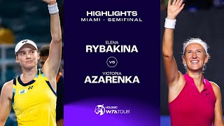 Elena Rybakina vs Victoria Azarenka  2024 Miami Semifinal  WTA Match Highllghts [upl. by Orlena]