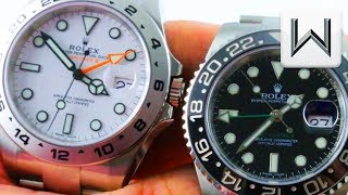 MINI VERSUS Rolex GMTMaster II vs Rolex Explorer II Polar 116710LN vs 216570 [upl. by Assiled]