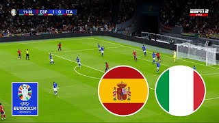 Spain vs Italy 10  EURO 2024  Match Highlights  Pes 21 Gameplay [upl. by Bettina753]