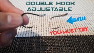 The best Fishing Rig  Sliding double hook set up  how to tie a knot with two hooks easy tips [upl. by Uttasta98]