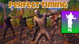 Fortnite Perfect Timing  Fright Funk Emote 😨 [upl. by Odlamur797]