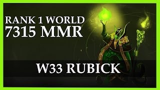 w33 Rubick Gameplay 7315 MMR Rank 1 World  Dota 2 Gameplay [upl. by Nylessoj]