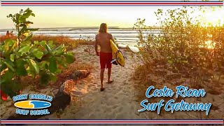 Tour of Corky Carrolls Surf School in Nosara Costa Rica  Beautiful Playa Guiones [upl. by Enorel]