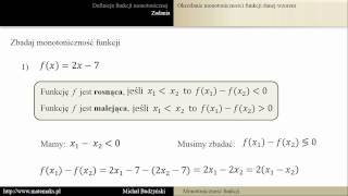 Monotoniczność funkcji [upl. by Annabel]