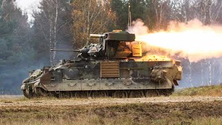 M2 Bradley Fighting Vehicle in Action • TOW Missiles amp M242 Firing [upl. by Hut]