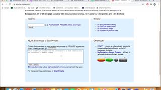 Expasy Prosite Protein Domain Database [upl. by Ilhsa]