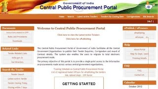 E Tendering Process I Tender Procedure Through CPP Portal [upl. by Marian]