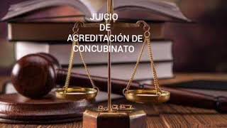 CONCUBINATO JUICIO DE ACREDITACIÓN DE CONCUBINATO [upl. by Yrrok]