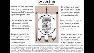 Il DIALETTO Lu dialètte  di Fernando DAnnunzio  dialetto abruzzese [upl. by Sorce]