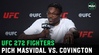 UFC 272 Fighters pick Colby Covington vs Jorge Masvidal [upl. by Kazue943]