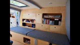 Beautiful micro campervan conversion how to fit it all in a tiny van like a Kangoo Maxi [upl. by Adnana]