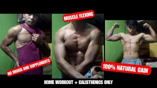 MUSCLE FLEXING  FILIPINO  NO EDIT NATURAL GAINER [upl. by Karlin]