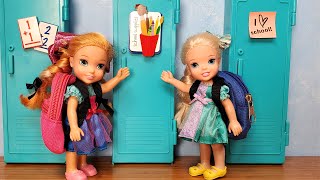 New School year  Elsa amp Anna toddlers are not in the same class  Barbie  new teachers amp students [upl. by Herrah]