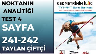 GEOMETRİNİN İLACI SORU BANKASI  NOKTANIN ANALİTİĞİ TEST4 SAYFA 241242 [upl. by Aspasia]