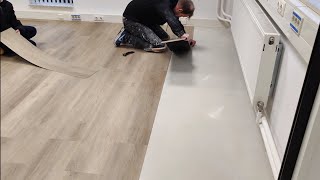 ZELF EEN PVC VLOER LEGGEN IN EPOXY LIJM pvc pvcvloer flooring [upl. by Latouche]