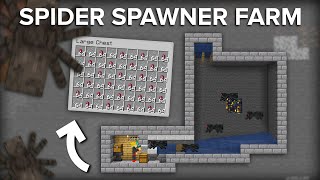 Minecraft Spider Spawner XP Farm  Easy and Reliable Build [upl. by Acinoryt461]