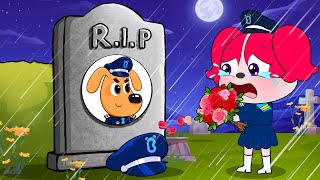 Papillon Says Goodbye To Sheriff Labrador  Labrador Sad Story  Sheriff Labrador Police Animation [upl. by Anneirb]