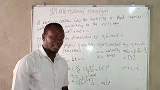 Dimensional analysis  410 Finding the values of ab and c [upl. by Lemahs]