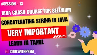 concatenating string in java  13  code with prem codewithprem tamil [upl. by Lombardy]