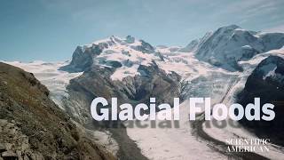 This is what a glacial lake outburst flood looks like [upl. by Llecrup]