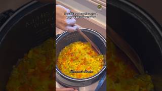 Steamed turmeric rice ricerecipe cooking food homemade garden shorts chkchkboom [upl. by Piscatelli]