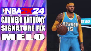 Carmelo Anthony Signature Fix NBA2K24 carmeloanthony [upl. by Micky]