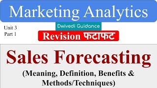 Sales Forecasting sales forecasting methods Marketing Analytics consumer survey trend delphi [upl. by Gaston589]